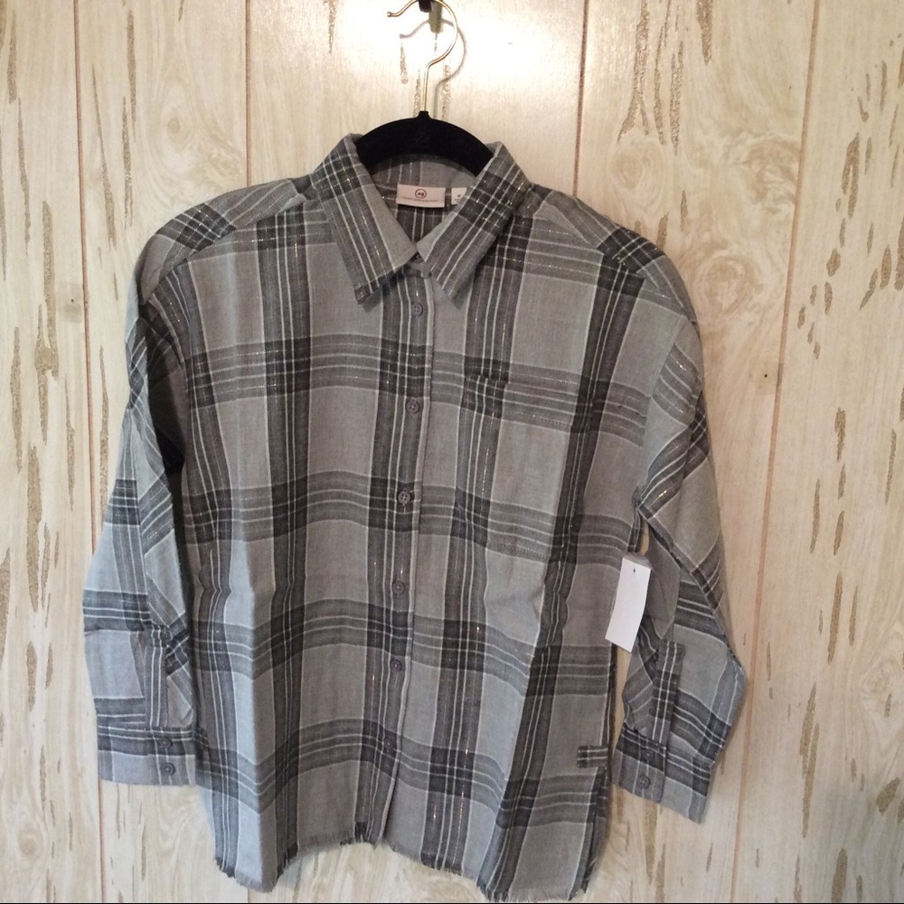 Ag Adriano Goldschmied Plaid Shirt Big Girl M